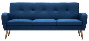 Trzyosobowa sofa pikowana niebieska - Anita 3Q