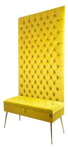 Mini Kufer z Panelem Pikowanym Cytrynowa Żółcień LPPK-41 Rozmiary od 50 cm do 100 cm