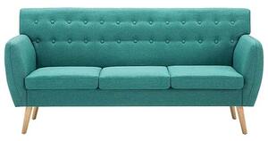 3-osobowa zielona sofa pikowana - Lilia
