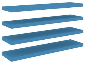 Półki ścienne, 4 szt., niebieskie, 90 x 23,5 x 3,8 cm, MDF