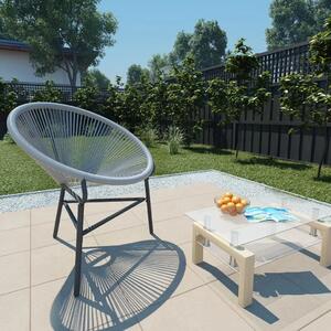 Ażurowe krzesło ogrodowe, balkonowe Corrigan - szare
