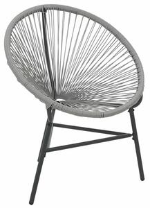 Ażurowe krzesło ogrodowe Corrigan - szare
