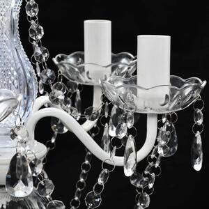 Biały kryształowy świecznikowy żyrandol - E960-Lovet
