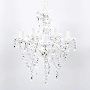 Biały kryształowy świecznikowy żyrandol do salonu - E960-Lovet