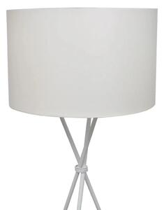Biała lampa podłogowa z abażurem - EX02-Someba