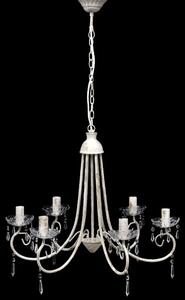 Biały żyrandol świecznik w stylu retro - E973-Retri