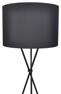Czarna okrągła stojąca lampa podłogowa z włącznikiem - EX02-Someba