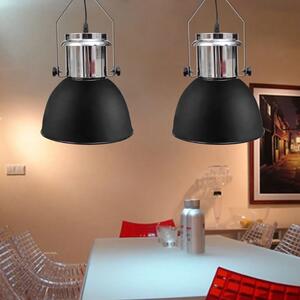 Dwie czarne regulowane lampy wiszące loft - E984-Berlog