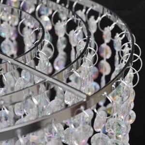 Okrągła kryształowa lampa wisząca - E-986-Kristal