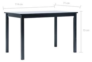 Czarny stół z drewna kauczukowego – Razel
