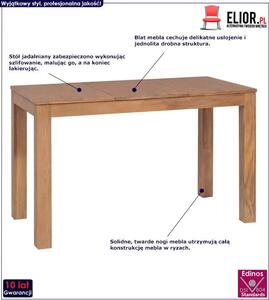 Stół z drewna tekowego Margos 2X – brązowy
