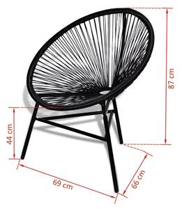 Ażurowe krzesło ogrodowe Corrigan - czarne