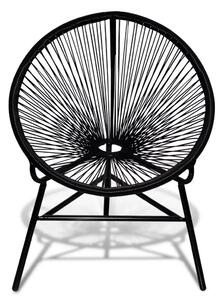 Ażurowe krzesło ogrodowe Corrigan - czarne