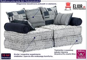 Dwuosobowa szara sofa modułowa - Demri 2D