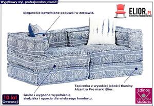Dwuosobowa sofa modułowa indygo - Demri 3D