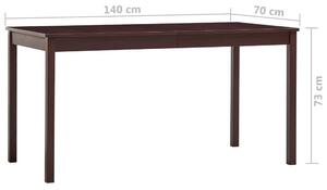 Ciemnobrązowy stół z drewna sosnowego – Elmor 2X