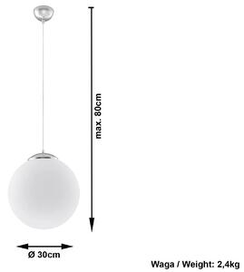 Szklana lampa wisząca LED E823-Ugi