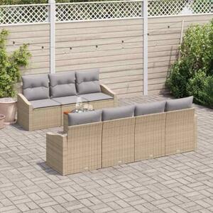 Zestaw Mebli Ogrodowych Komplet Wypoczynkowy 8-Częściowy Rattan Na Taras Balkon Ogród