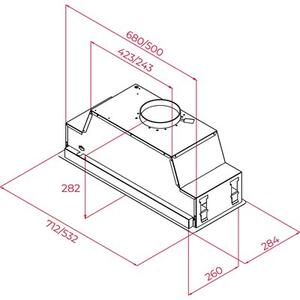 Okap TEKA Maestro GFL 77651 EOS BK Stal nierdzewna/czarne szkÅo 425m3/h 68dB klasa A+