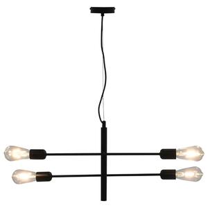 Czarna lampa wisząca z ruchomymi ramionami - EX83-Lanko