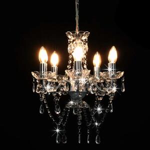Srebrny żyrandol świecznikowy z kryształkami - EX96-Zoya