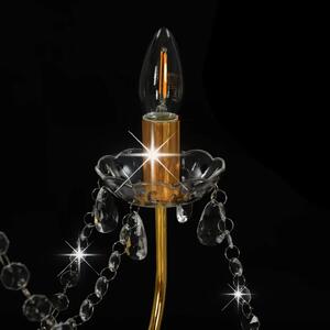 Złoty żyrandol kryształowy świecznikowy - EX98-Antos