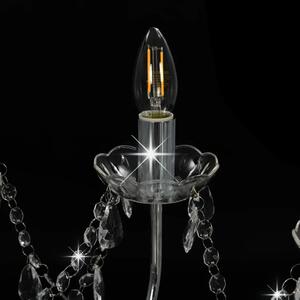 Srebrny świecznikowy żyrandol kryształowy - EX99-Antos
