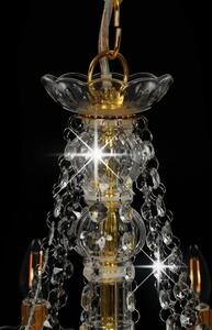 Złoty żyrandol kryształowy świecznik - EX99-Antos