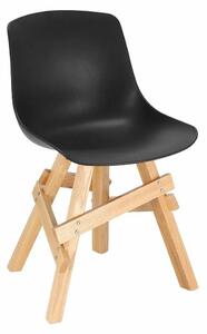 Drewniane krzesło czarne - Trisi