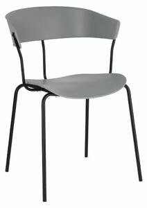 Minimalistyczne krzesło szare - Salmi