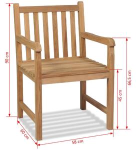 Zestaw drewnianych krzeseł ogrodowych - Trina