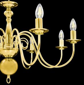 Złoty żyrandol w formie świecznika - EX170-Milet