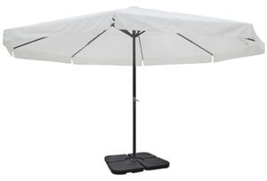 Parasol ogrodowy z przenośną, aluminiową podstawą, biały