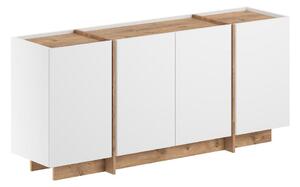Biała komoda w dekorze sosny z otworem na kable 180x80x45 cm Dorma – Kalune Design