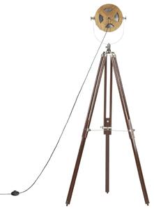 Lampa stojąca drewniana w stylu vintage - EX195-Savita