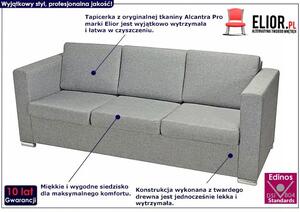 Trzyosobowa jasnoszara sofa loftowa - Sigala 3Q