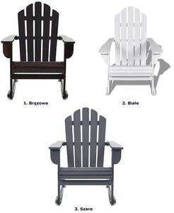Białe bujane krzesło ogrodowe - Daron