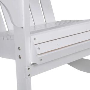Białe bujane krzesło ogrodowe - Daron