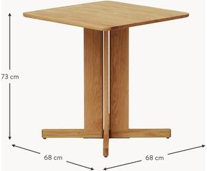 Stół do jadalni z drewna dębowego Quatrefoil, 68 x 68 cm
