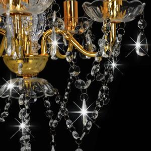 Złoty żyrandol kryształowy świecznik - EX96-Zoya