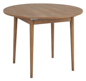Okrągły rozkładany stół z dodatkowym blatem w dekorze dębu ø 100 cm Viona – Kalune Design