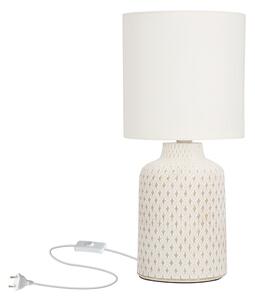 Kremowa lampa stołowa z tekstylnym kloszem (wys. 32 cm) Iner – Candellux Lighting