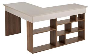 Biurko w dekorze orzecha 120x130 cm Vesper – Kalune Design