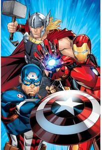 Koc dziecięcy z mikropluszu 100x150 cm Avengers Heroes – Jerry Fabrics