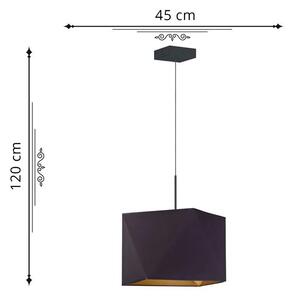 Lampa wisząca z abażurem na czarnym stelażu - EX306-Marsylex - 5 kolorów