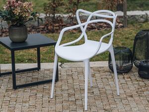 Białe plastikowe krzesło KATO
