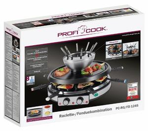 ProfiCook RG/FD 1245 grill do fondue raclette 2w1