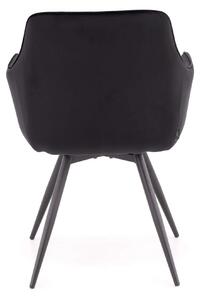 MebleMWM Krzesło obrotowe DC-0084-2 | Czarny welur | Outlet