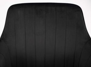 MebleMWM Krzesło obrotowe DC-0084-2 | Czarny welur | Outlet