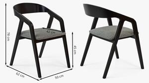 Czarne drewniane krzesło do jadalni Framer